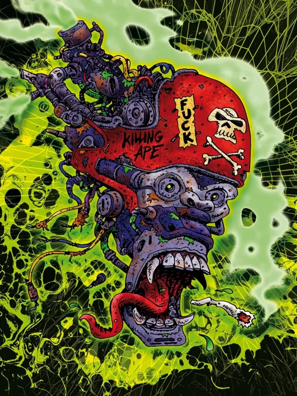 Mad Robix Killing Ape – Comic-Artwork Illustration Design mit kreativem Stil